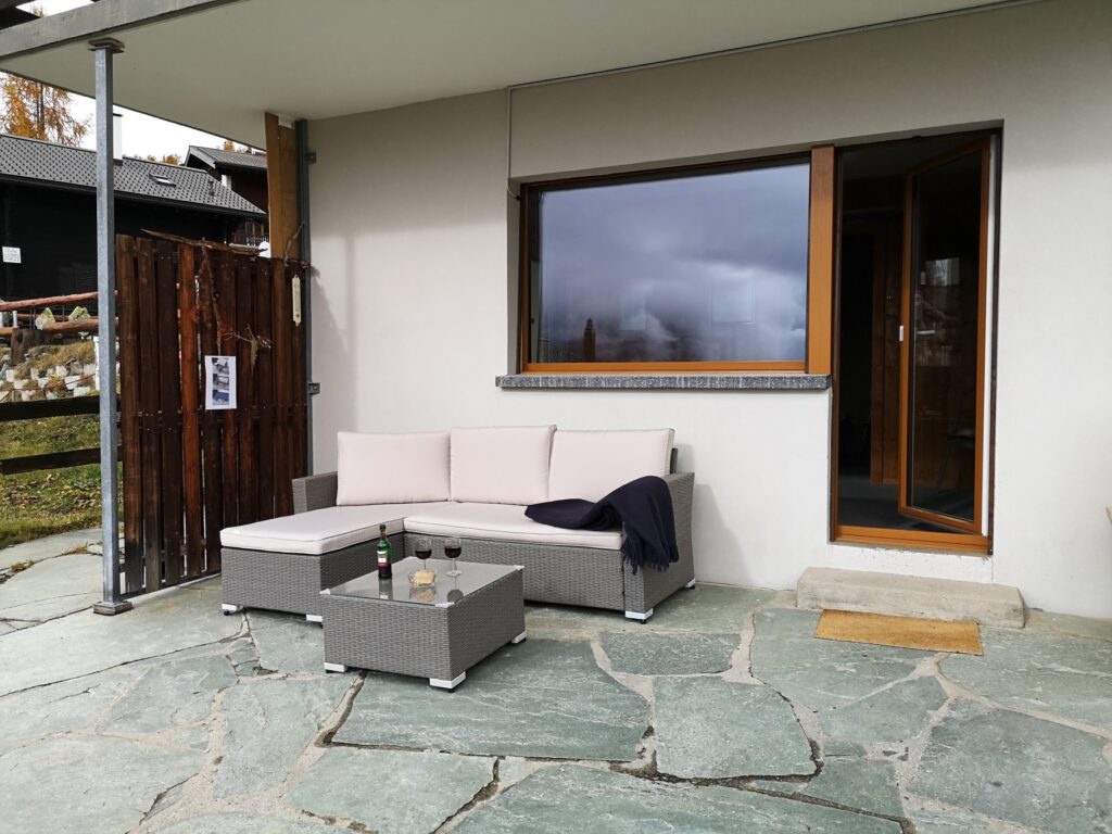 Terrasse der Ferienwohnung